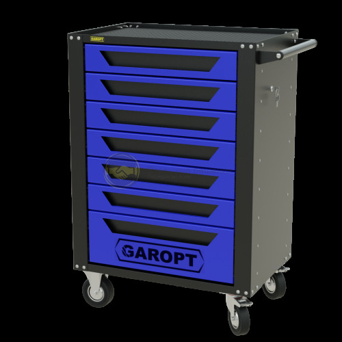 Тележка инструментальная Garopt серия High 7 ящиков доводчики синяя