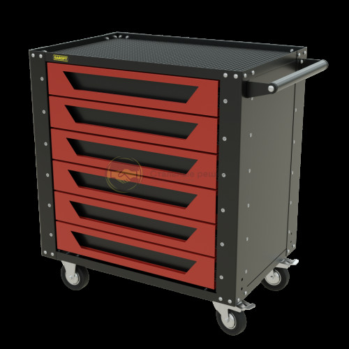 Тележка инструментальная Garopt серия Low-cost 6 ящиков красная